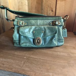 Vintage Coach Satchel Green